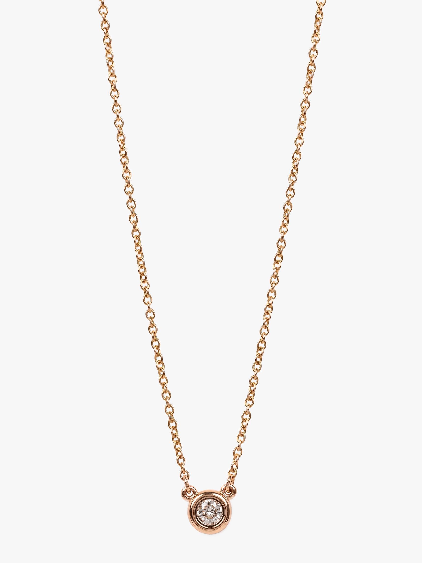 Tiffany & Co. 0.12ct Rose Gold Elsa Peretti Diamonds by the Yard Pendant