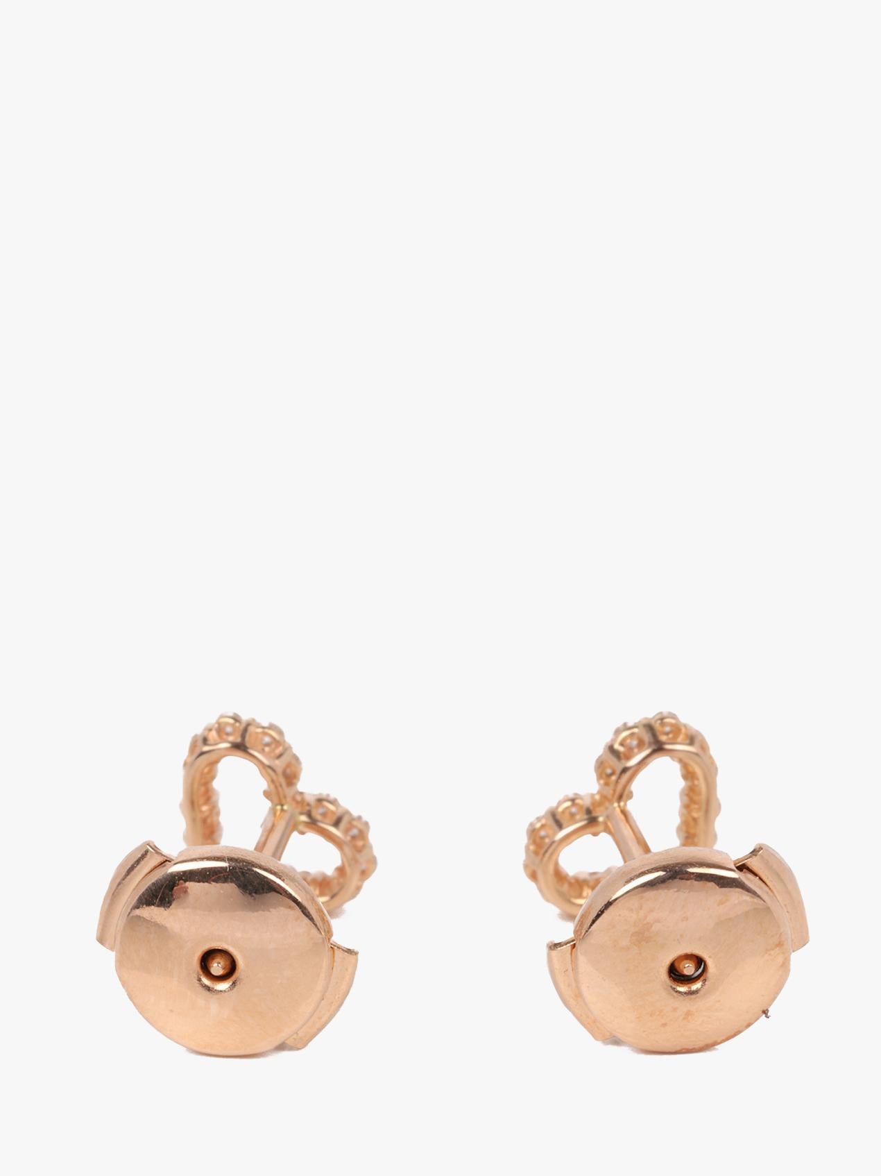 Women's or Men's Tiffany & Co. 0.13ct Brilliant Cut Diamond 18ct Rose Gold Extra Mini Heart Stud