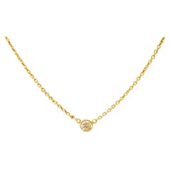Tiffany & Co. 0.15ct 18k Yellow Gold Peretti Diamond Necklace