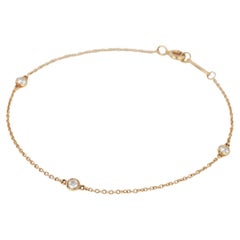 Tiffany 
Co. Bracciale con 3 diamanti in oro giallo 18 ct. con taglio a brillante da 0,15 ct.
