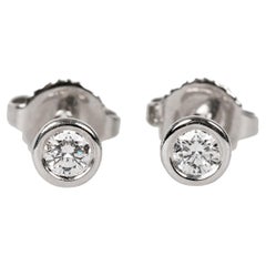 Tiffany & Co. 0.16ct Platinum Elsa Peretti Diamonds by the Yard Stud Earrings