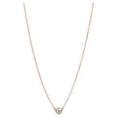 Tiffany
Co. 0.17ct Brilliant Cut 18ct Yellow Solitaire Pendant