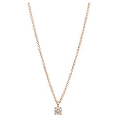 Tiffany & Co. 0.17ct Brilliant cut Diamond Rose Gold Solitaire Pendant