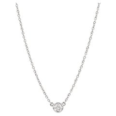 Tiffany & Co. 0.17ct Brilliant Cut Platinum Elsa Peretti Necklace