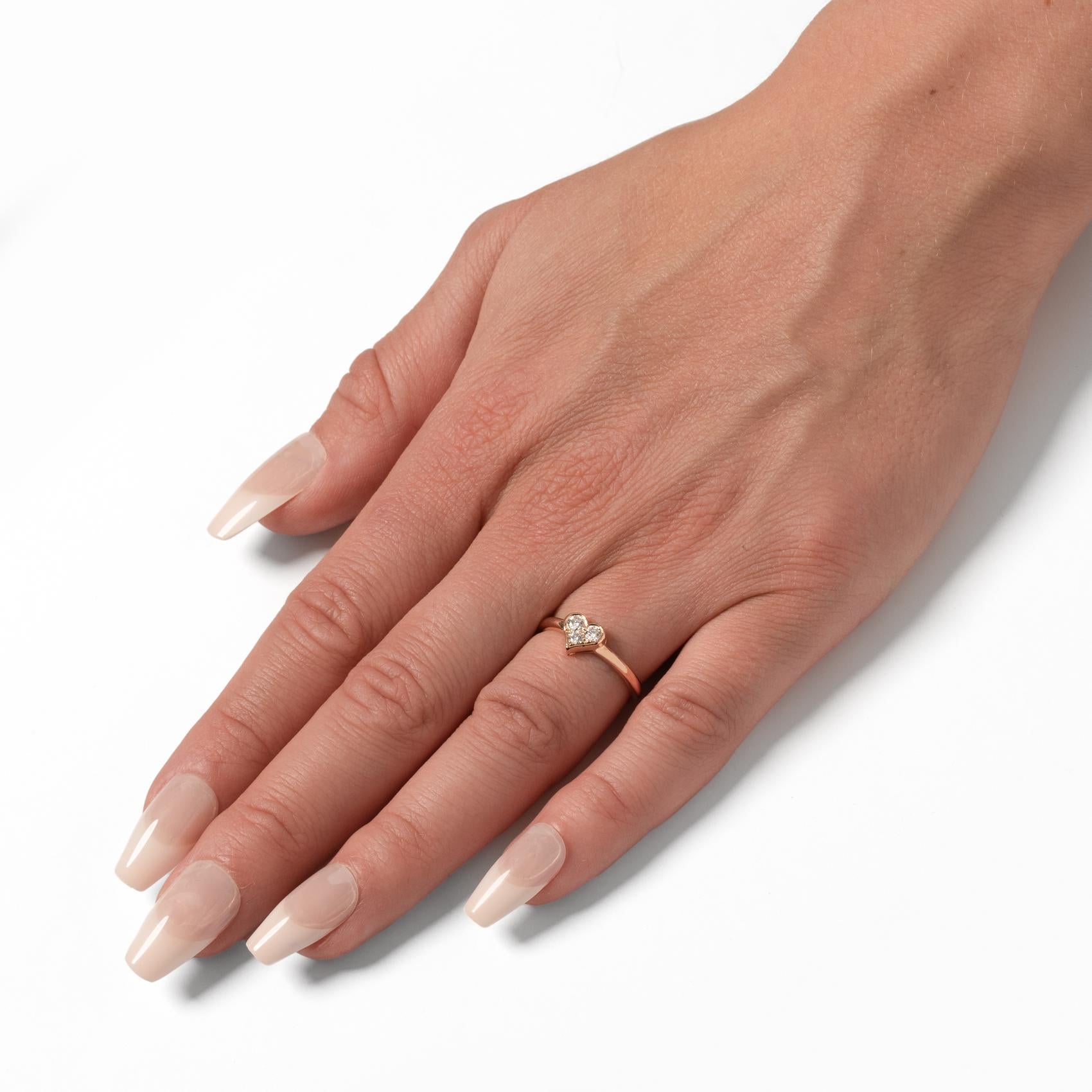 Tiffany & Co. 0.17ct Diamond Sentimental Heart Ring In Good Condition For Sale In London, GB