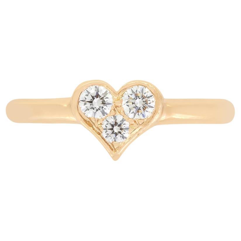 Tiffany & Co. 0.17ct Diamond Sentimental Heart Ring For Sale
