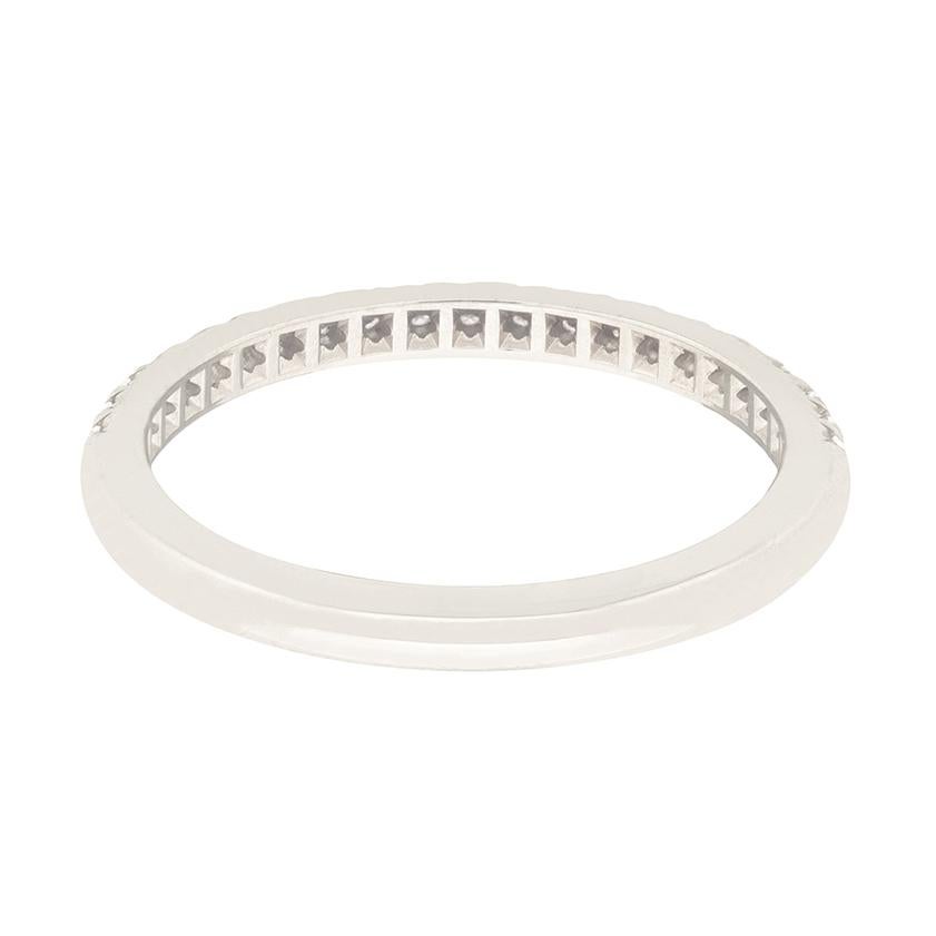 Tiffany & Co. 0.17ct Diamond ‘Soleste’ Half Eternity Band In Good Condition For Sale In London, GB