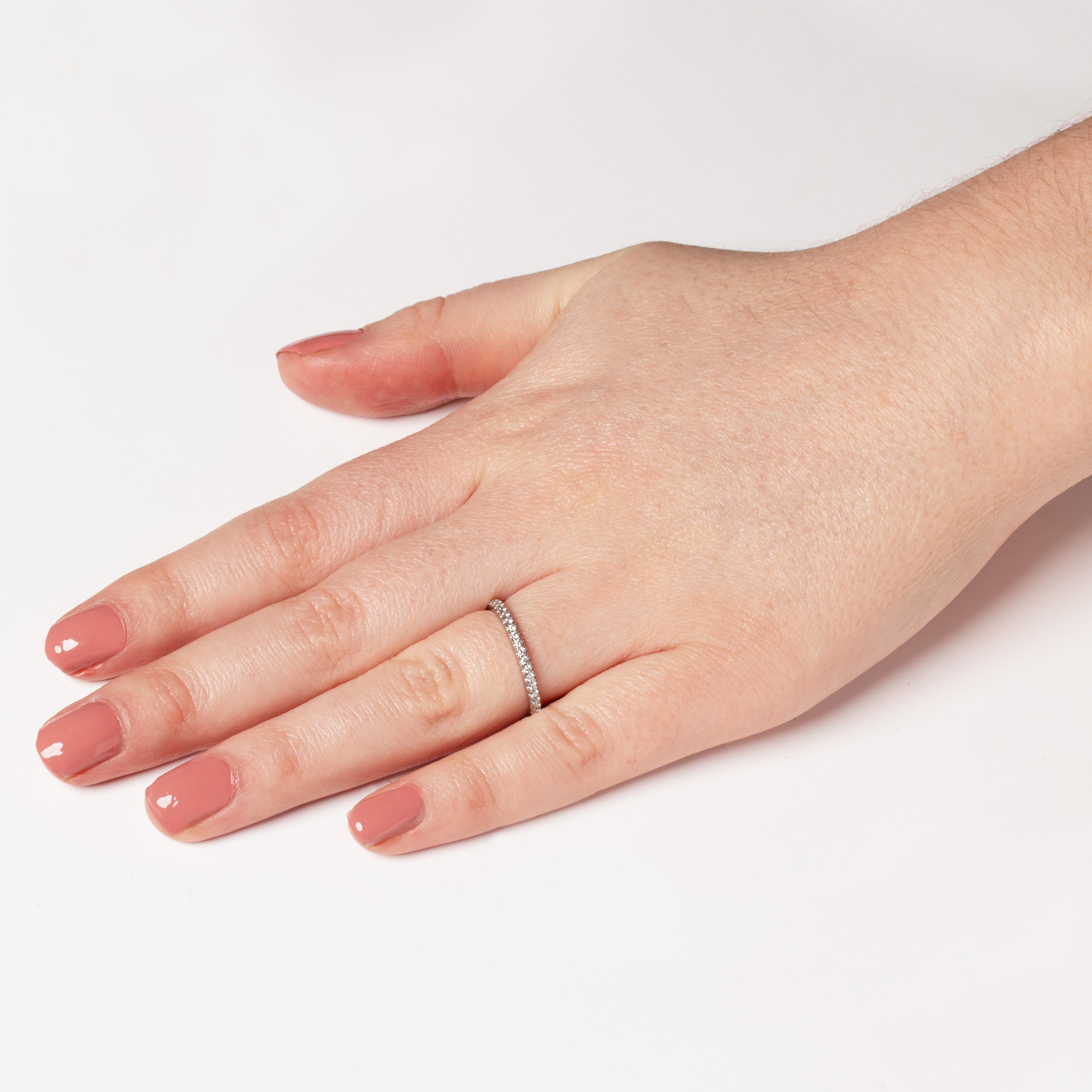 Tiffany & Co. 0.17ct Diamond ‘Soleste’ Half Eternity Band For Sale 1