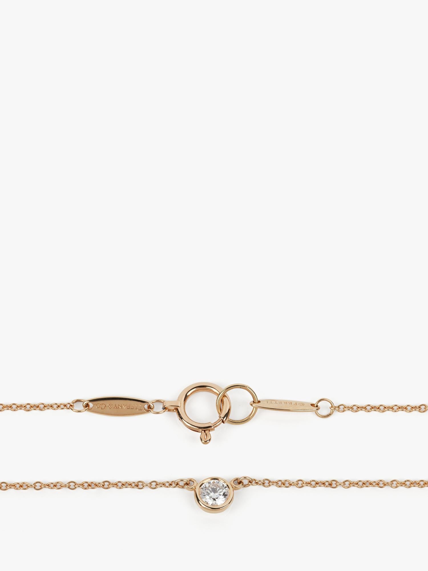 Taglio brillante Ciondolo con diamanti in oro giallo 0.18ct di Tiffany & Co. in vendita