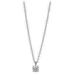 Tiffany 
Co. Ciondolo solitario in platino con diamante taglio Brilliante da 0.19 ct.