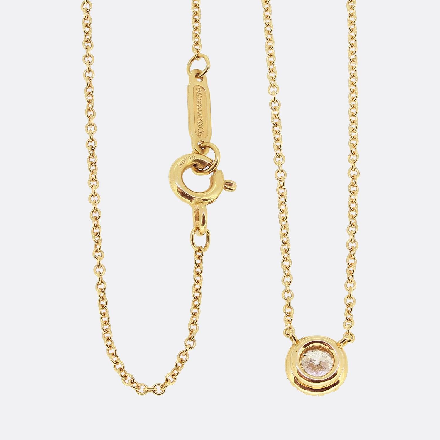Brilliant Cut Tiffany & Co. 0.20 Carat Diamond Soleste Necklace For Sale