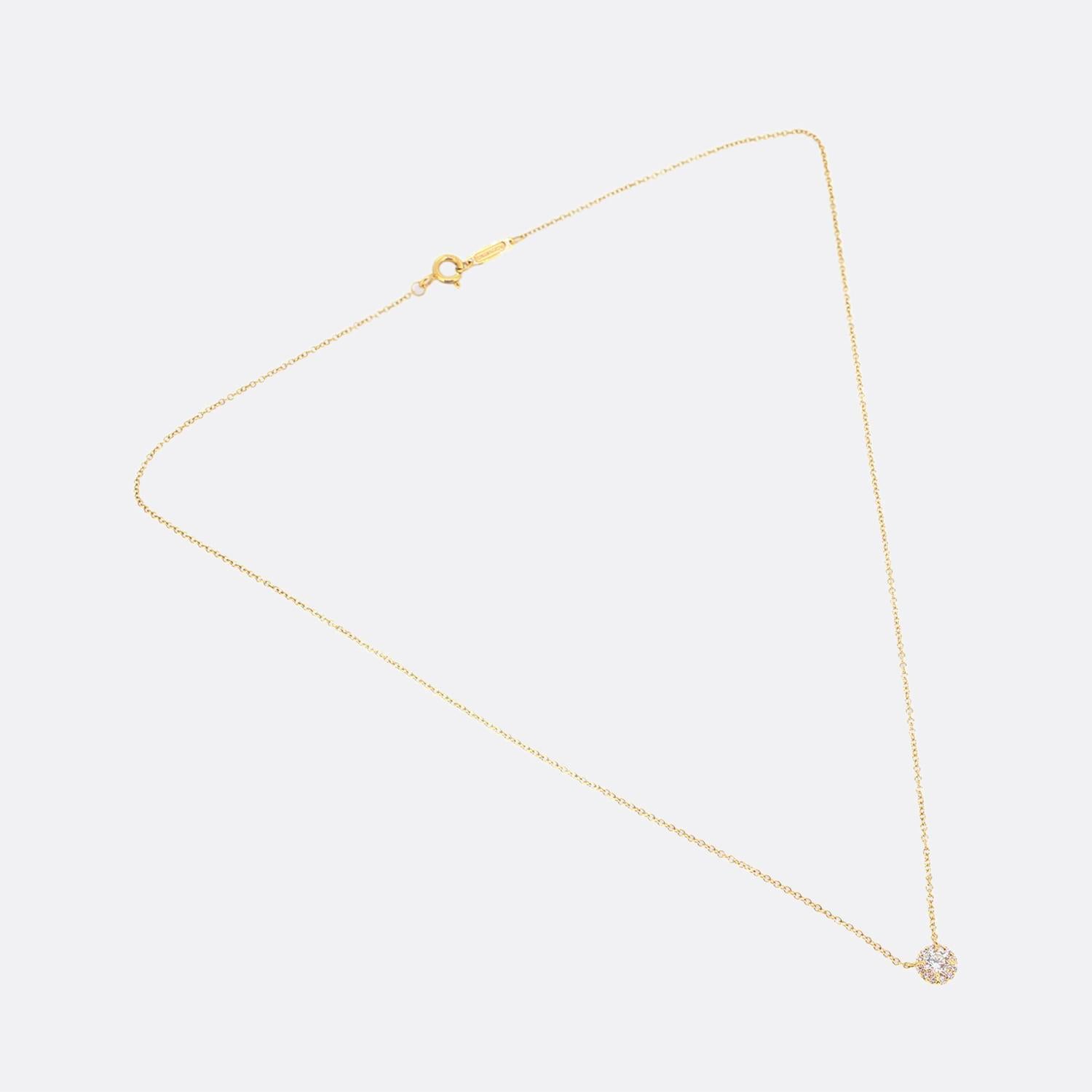 Tiffany & Co. 0.20 Carat Diamond Soleste Necklace In Excellent Condition For Sale In London, GB