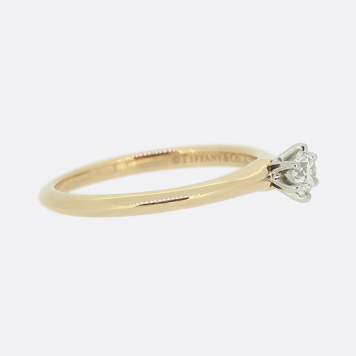 Verlobungsring von Tiffany & Co. mit 0,21 Karat Diamant (Brillantschliff)