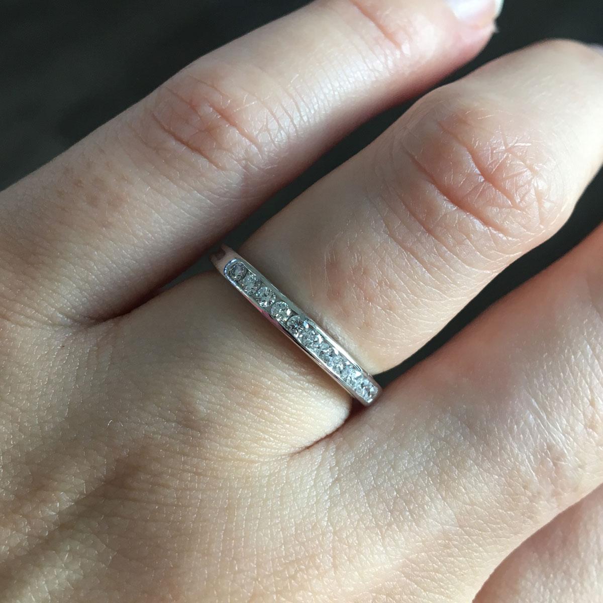 Alliance en diamants 0,22 carat de Tiffany & Co en vente 4