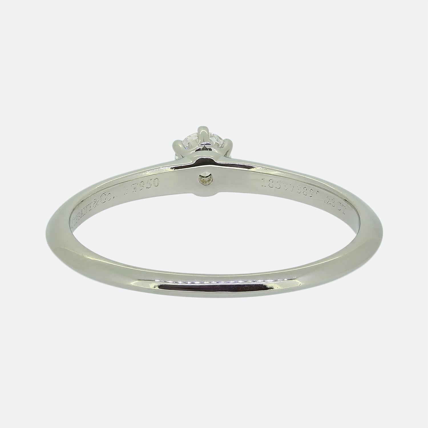 Tiffany & Co. 0.23 Carat Diamond Engagement Ring In Good Condition For Sale In London, GB