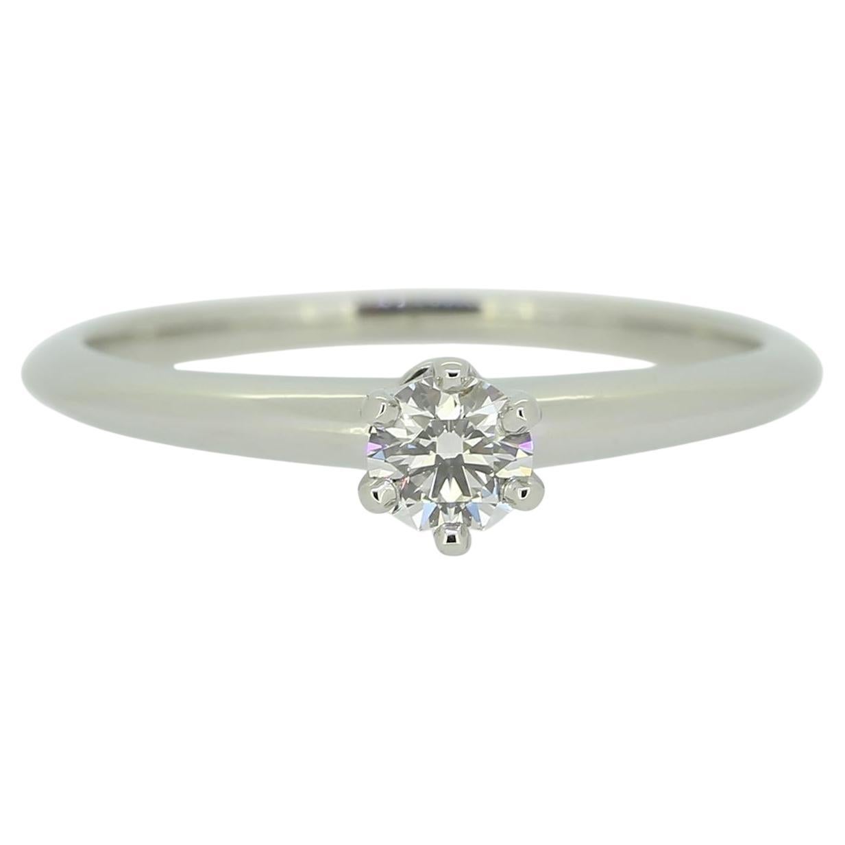 Bague de fiançailles Tiffany & Co. avec diamants de 0.23 carats