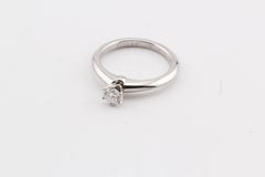 Tiffany & Co. 0.23 Carat Diamond Platinum Engagement Ring Size 4