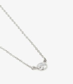 Tiffany & Co. 0.23ct Brilliant Cut Platinum Elsa Peretti Solitaire Pendant