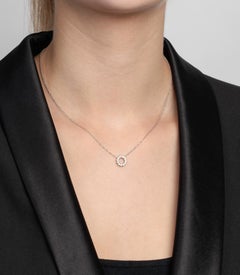 Tiffany & Co. 0.23ct Diamond Platinum Mini Open Circle Pendant