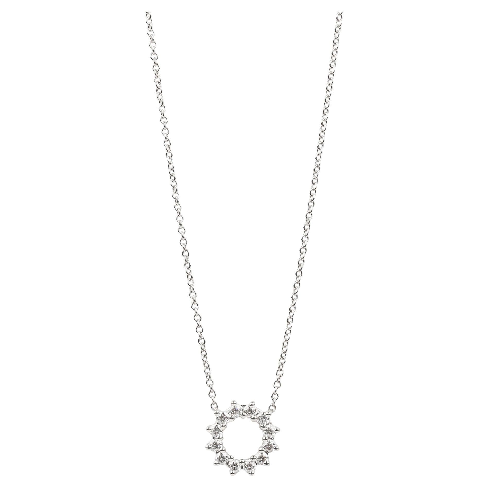 Tiffany & Co. Ciondolo Mini Open Circle in platino con diamante da 0,23 carati