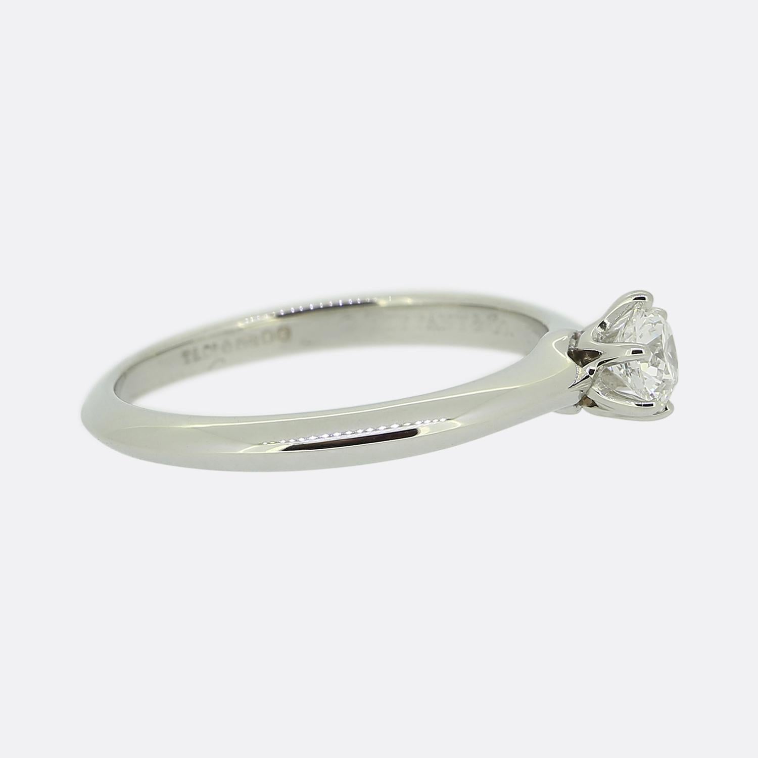 Tiffany & Co. 0.24 Carat Diamond Engagement Ring In Good Condition For Sale In London, GB