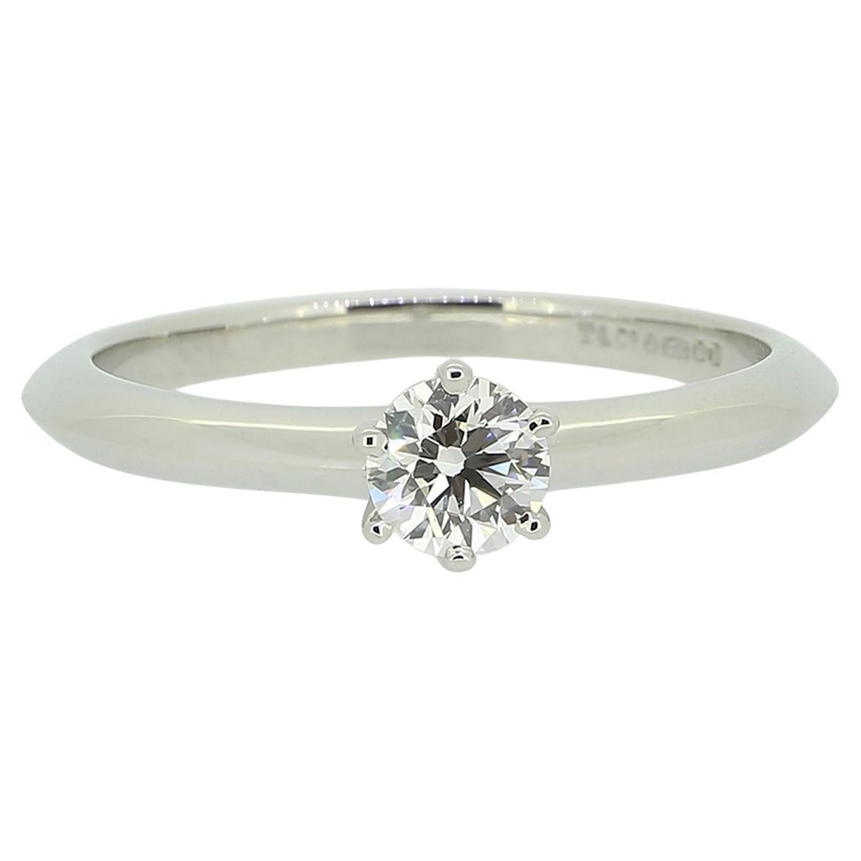 Tiffany & Co. 0.24 Carat Diamond Engagement Ring For Sale