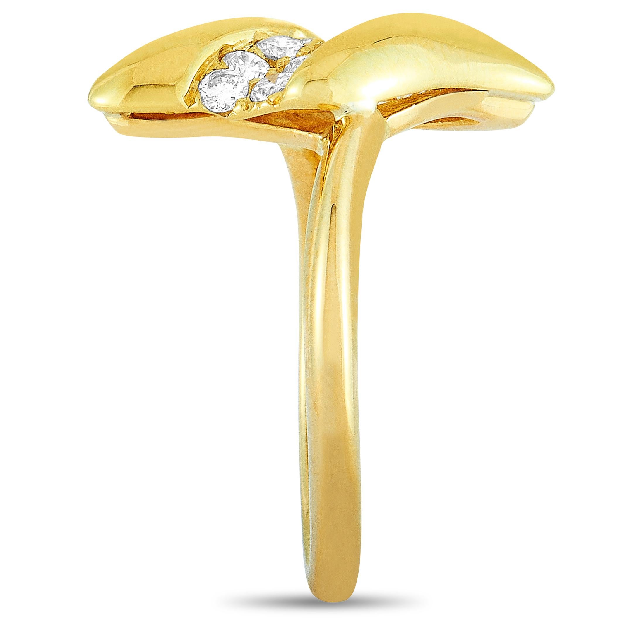 Tiffany & Co. 0.25 Carat Diamond Yellow Gold Ring In Excellent Condition In Southampton, PA