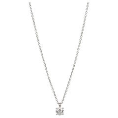 Tiffany 
Co. 0.25ct Brilliant cut Diamond Platinum Solitaire Pendant