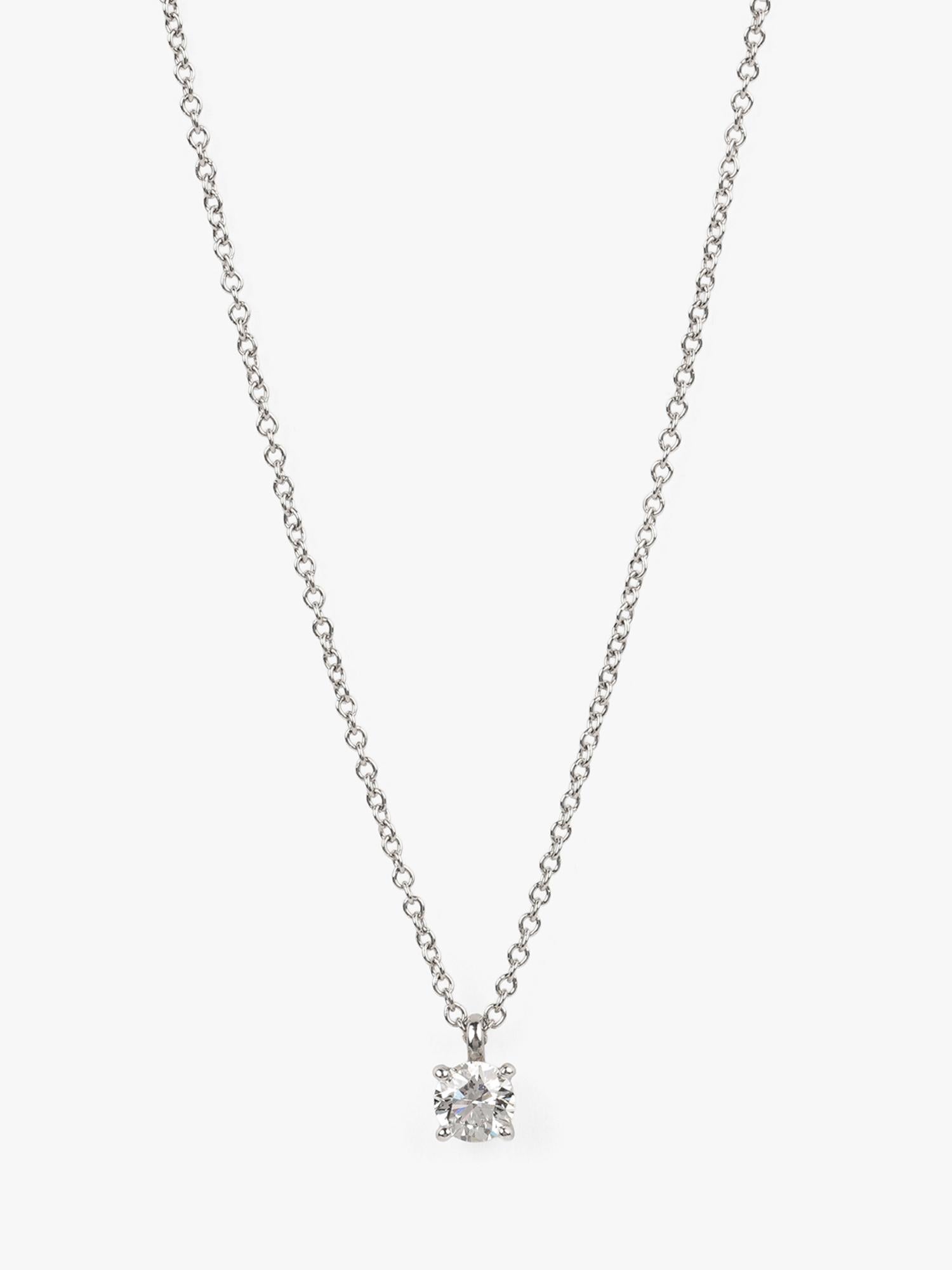 Tiffany
Co. 0.25ct Brilliant cut Diamond Platinum Solitaire Pendant