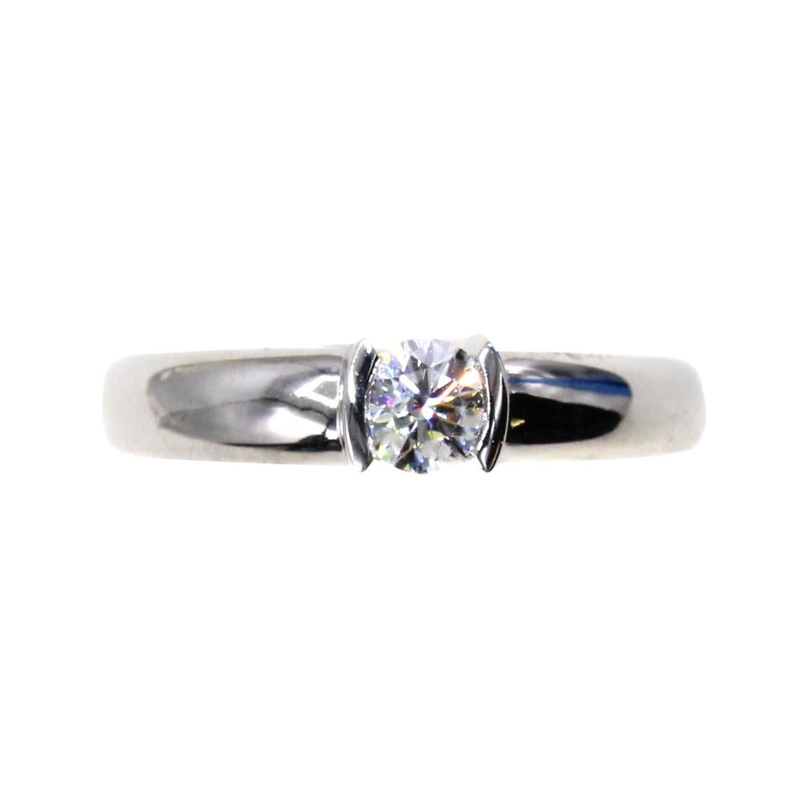 Tiffany & Co. 0.26 Carat D VVS2 Diamond Platinum Engagement Ring