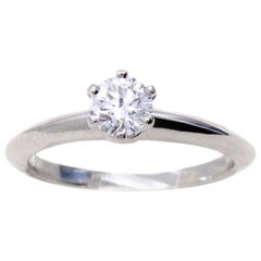 Tiffany & Co. 0.26 Carat G VVS2 Diamond Platinum Engagement Ring
