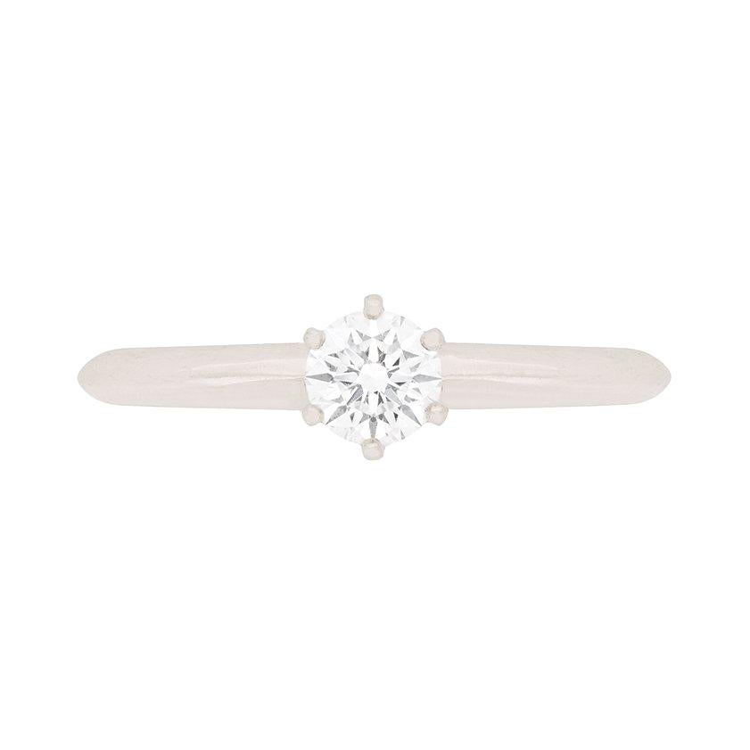 Tiffany & Co. 0.26 Carat Round Brilliant Cut Diamond Engagement Ring