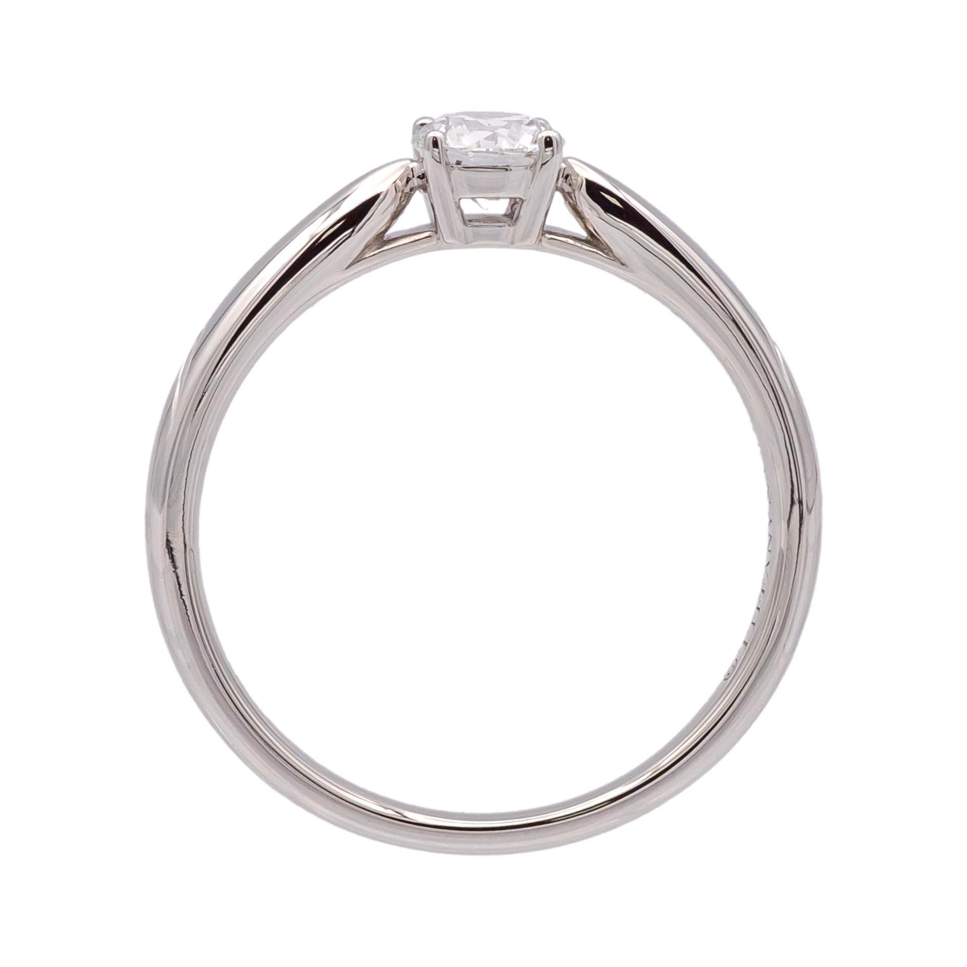 Women's Tiffany & Co 0.26 Ct Platinum Harmony Diamond Engagement Ring E VS1 'Triple Ex'