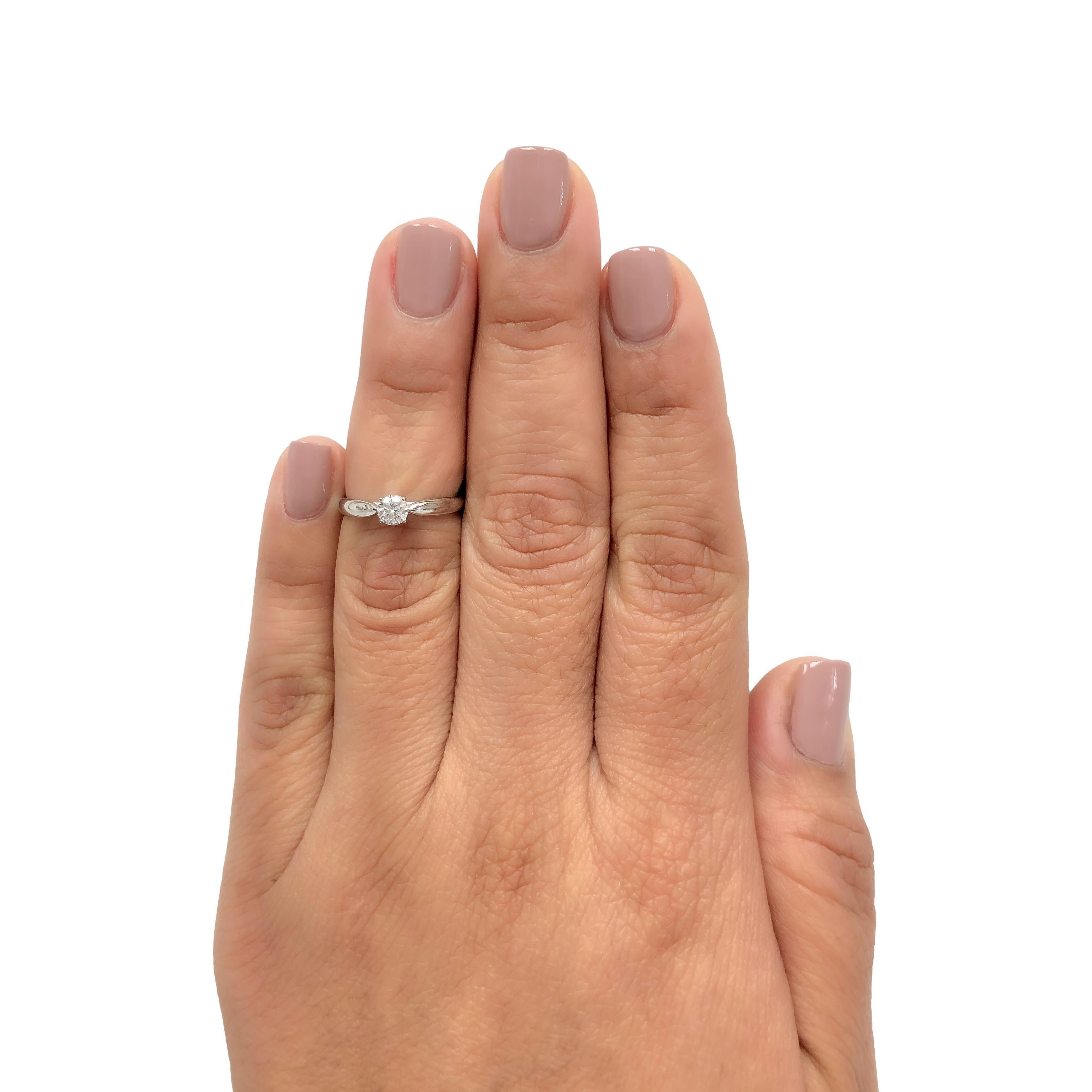 Tiffany & Co 0.26 Ct Platinum Harmony Diamond Engagement Ring E VS1 'Triple Ex' 3