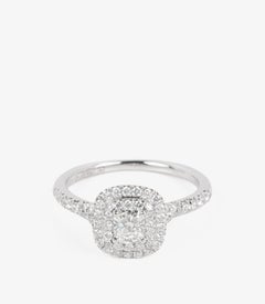 Tiffany & Co. 0.27ct Cushion Cut Diamond Platinum Soleste Ring