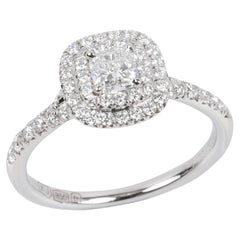 Tiffany & Co. Bague Soleste en platine avec diamant taille coussin de 0.27 carat