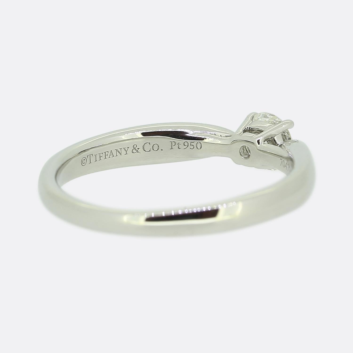 Women's or Men's Tiffany & Co. 0.28 Carat Diamond Harmony Ring For Sale
