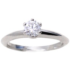 Tiffany & Co. 0.29 Carat D VVS1 Diamond Platinum Engagement Ring