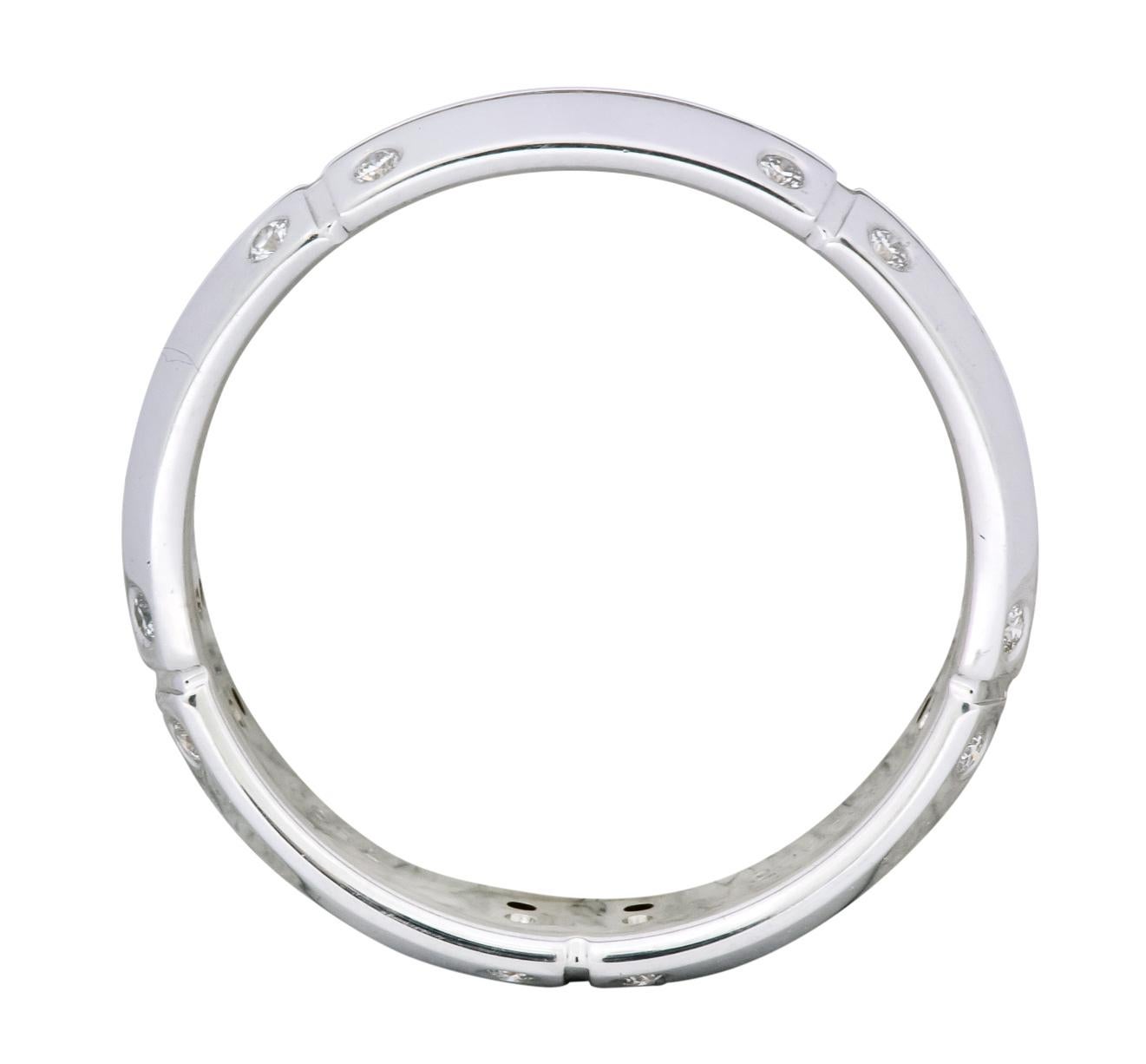 Contemporary Tiffany & Co. 0.30 Carat Diamond 18 Karat White Gold Streamerica Band Ring