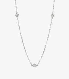 Tiffany & Co. 0.30ct Brilliant Cut Platinum 3 Diamond by the Yard Necklace