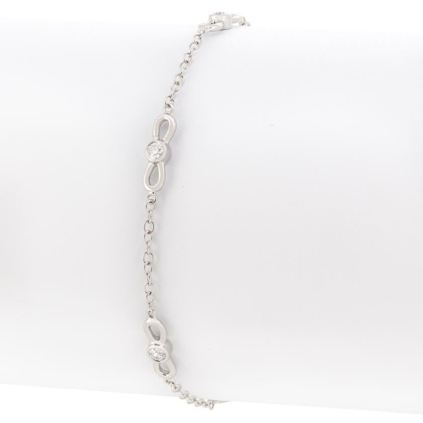 Brilliant Cut Tiffany & Co. 0.30ct Diamond Bow Bracelet