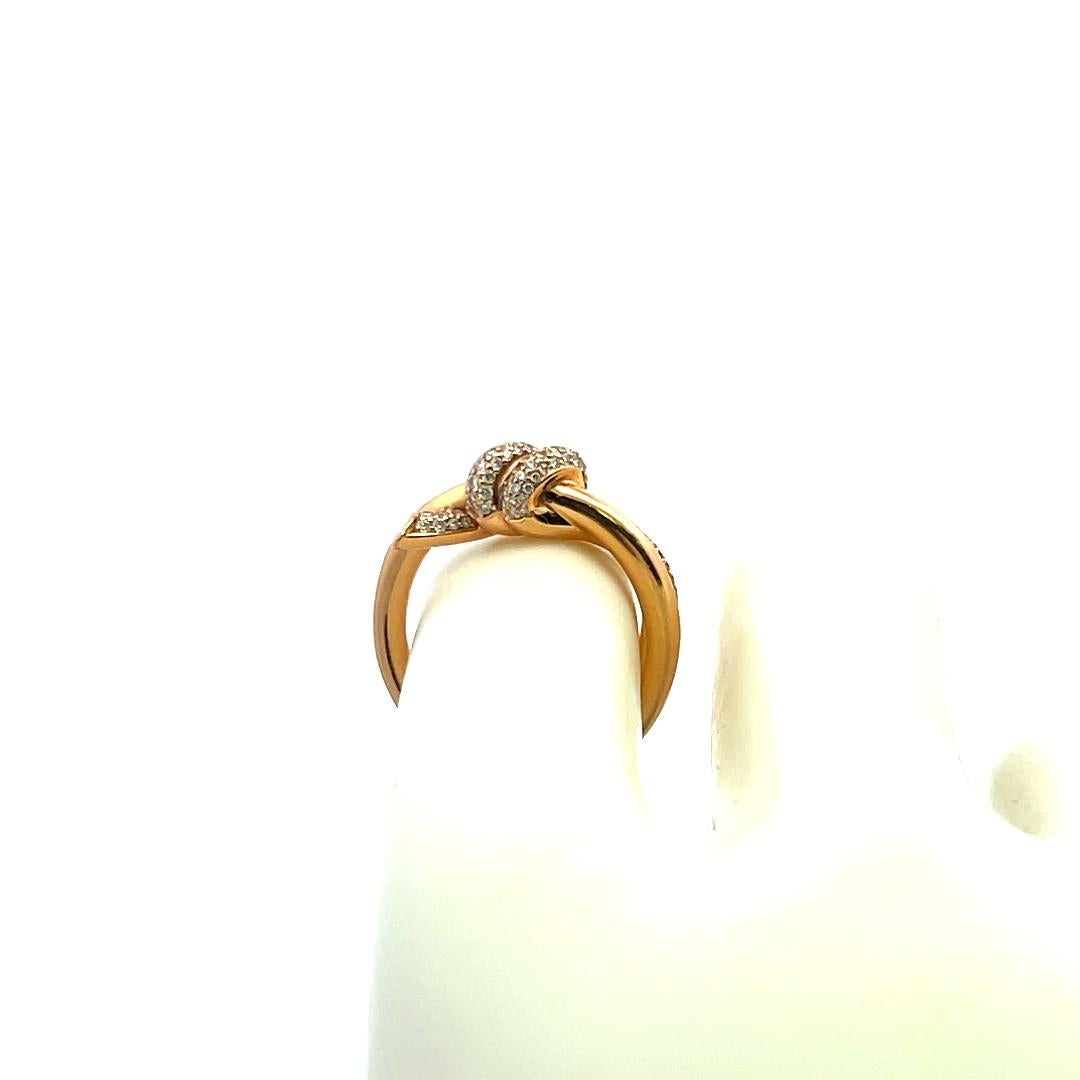 Tiffany & Co 0.31 Carat Round Brilliant F VS Diamond 18 Karat Rose Gold Band Rin For Sale 4