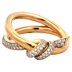 Tiffany & Co. Bracelet Rin en or rose 18 carats avec diamants ronds brillants de 0,31 carat F VS