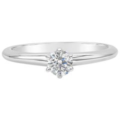 Tiffany & Co. 0.31 Carat Round Diamond Solitaire Engagement Ring
