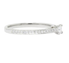 Tiffany & Co. 0.32 Carat Princess Cut Diamond Platinum Engagement Ring