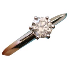Tiffany & Co. 0.33 Carat Diamond Solitaire Ring in Platinum