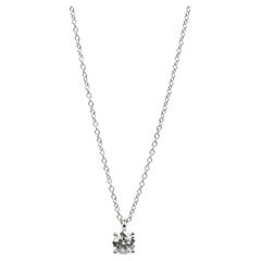 Tiffany & Co. 0.33ct Brilliant cut Diamond Platinum Solitaire Pendant