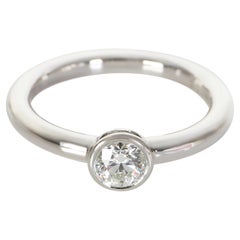 Tiffany & Co. 0.38 ct Round Brilliant Diamond Bezet Solitaire Engagement Ring