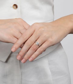 Tiffany & Co. 0.38ct Diamond Oval Cut Platinum Soleste Ring