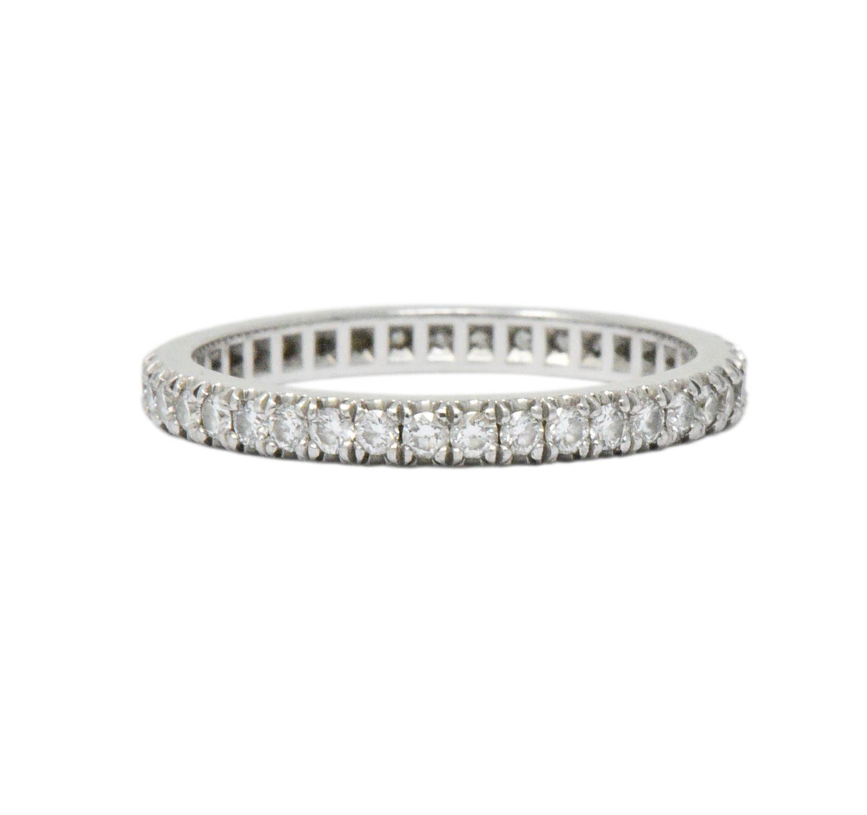 Contemporary Tiffany & Co. 0.40 Carat Diamond Platinum Eternity Band Ring
